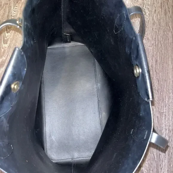 Henri Bendel Black and White Tote Bag Vintage HTF - Picture 5 of 11